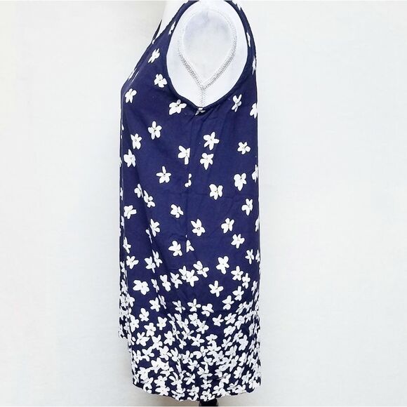 VINTAGE 80s Jantzen Blue Floral Swimsuit Coverup - Picture 5 of 10